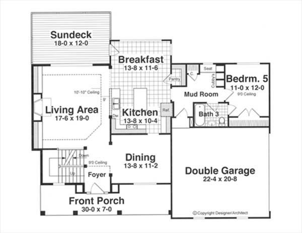 First Floor image of CARMICHEAL House Plan